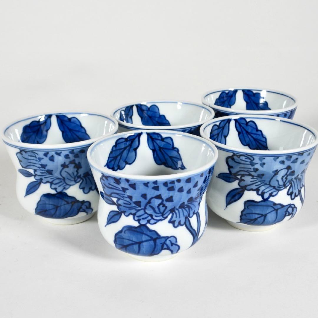 源右衛門窯 染付向日葵 湯呑み5客 - メルカリ