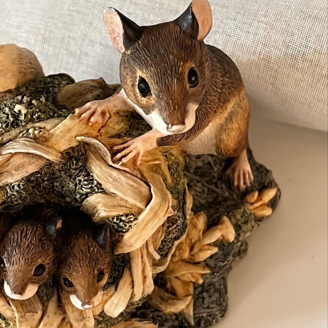 Border Fine Arts ネズミ 親子 フィギュリン 置物英国製