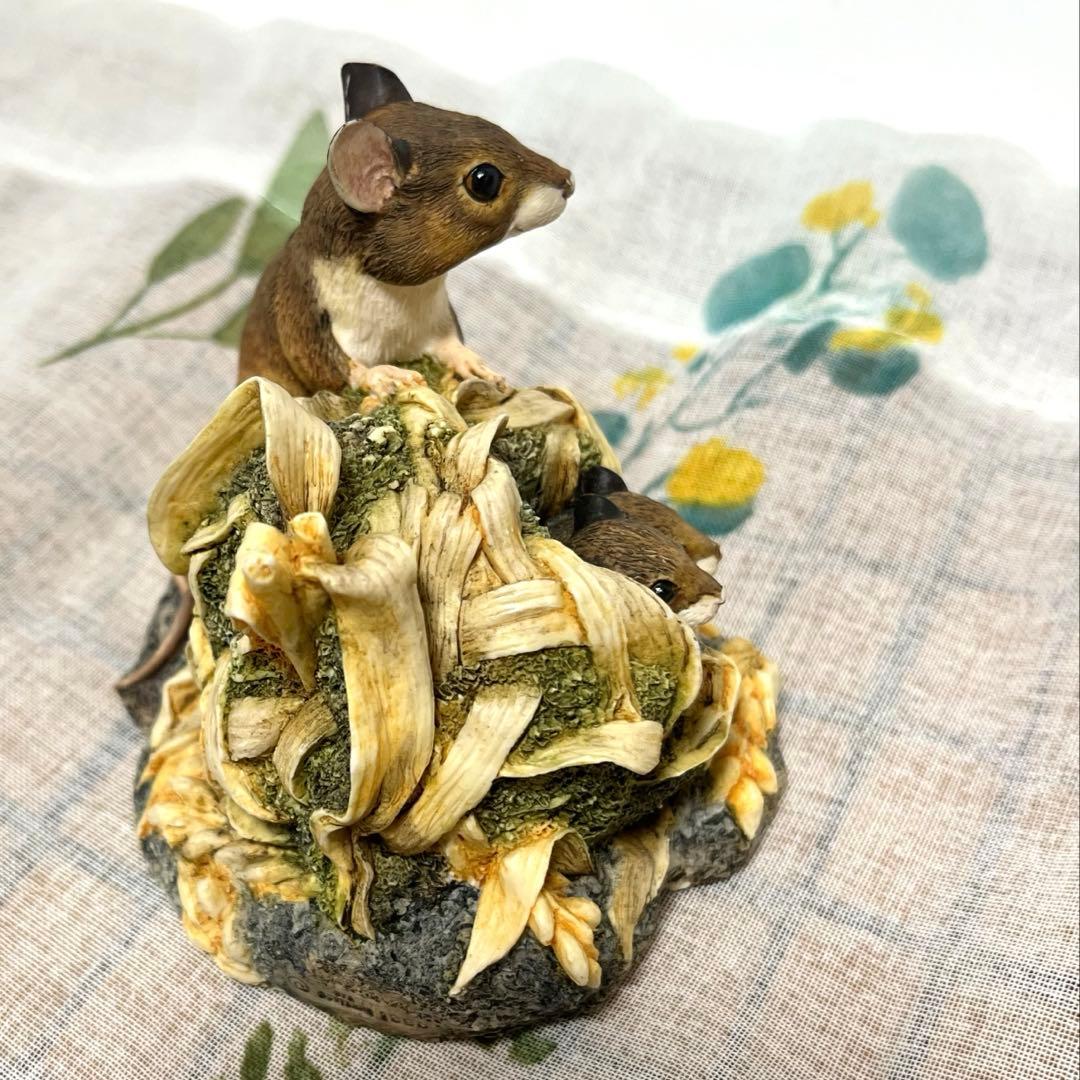 Border Fine Arts ネズミ 親子 フィギュリン 置物英国製