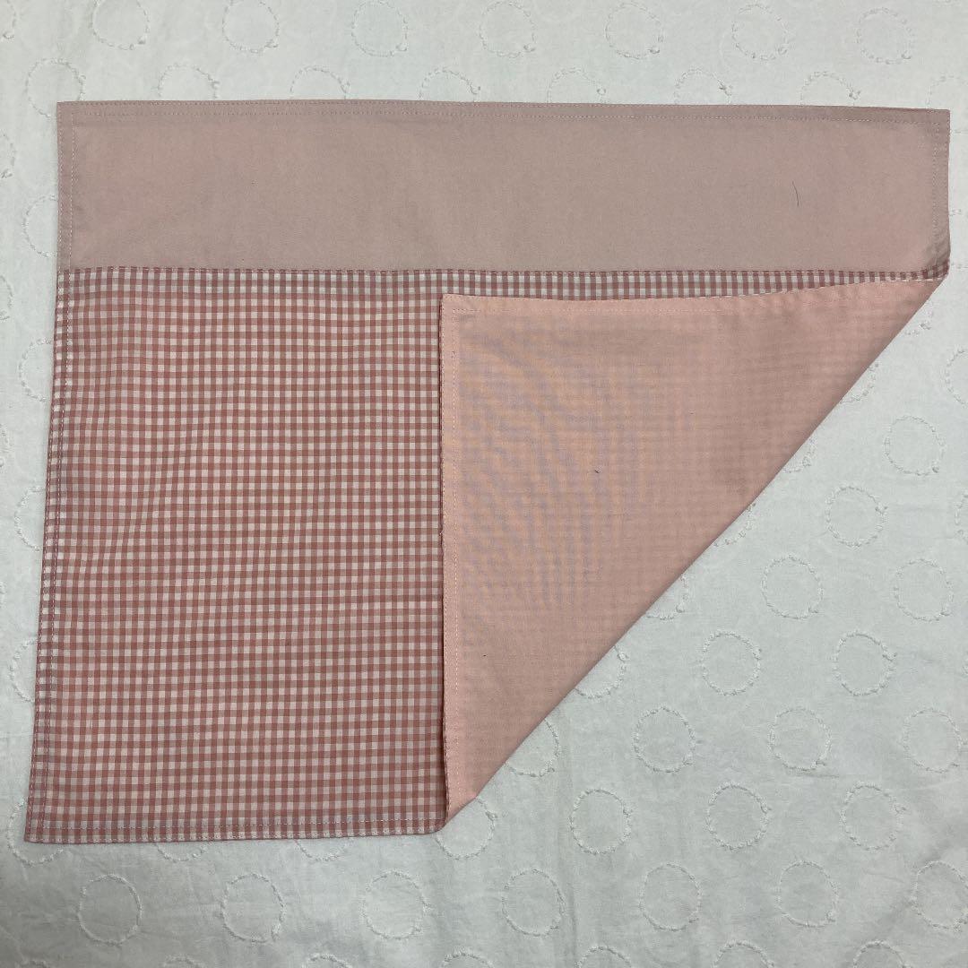 ギンガムチェック　フリルコップ入れ　ランチョンマット　ハンドメイド