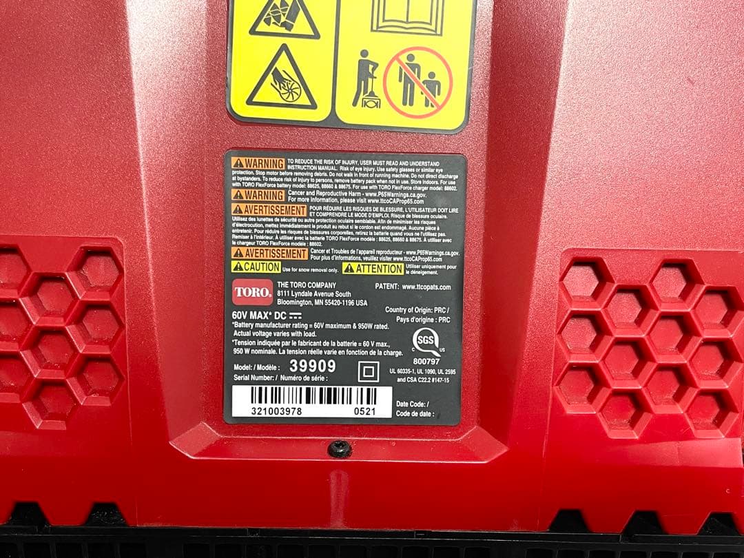 TORO コードレス 電動 スノーショベル 除雪機 リチウムイオンバッテリー