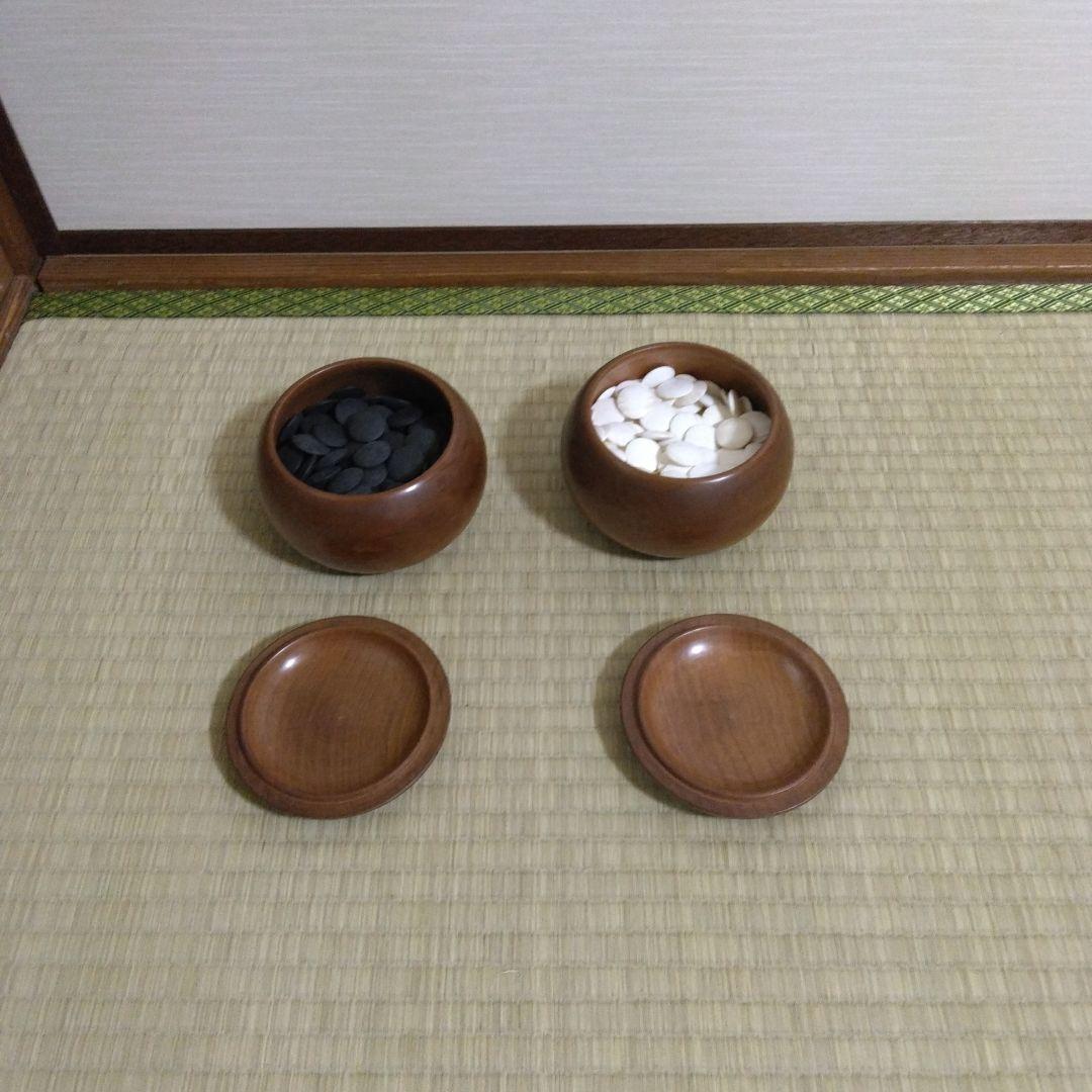 囲碁用木製碁石入れと碁石セット - メルカリ