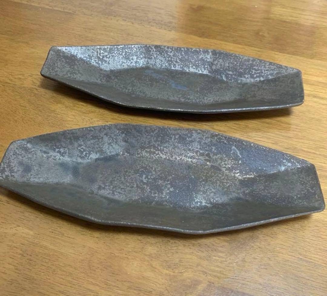 安福由美子 八角長皿 2枚セット