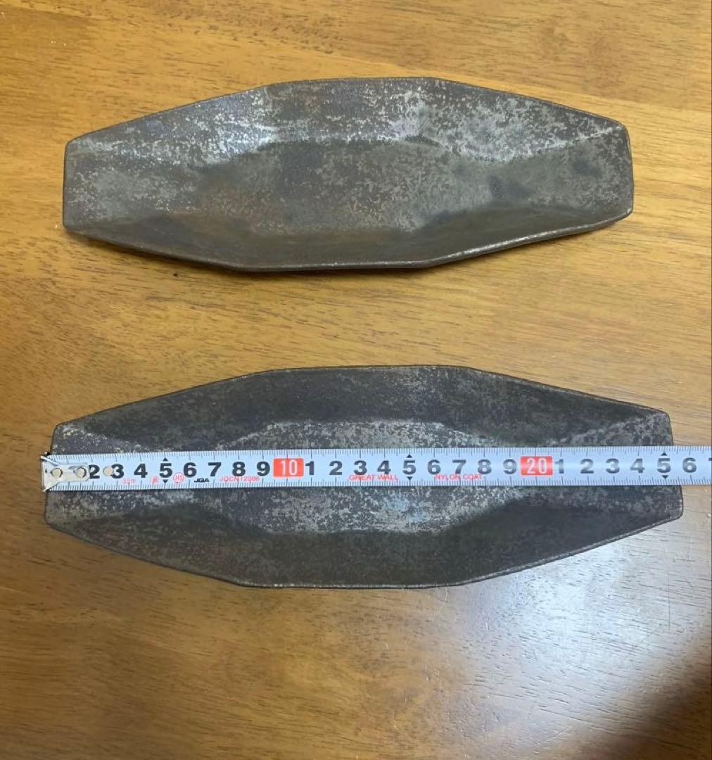 安福由美子 八角長皿 2枚セット