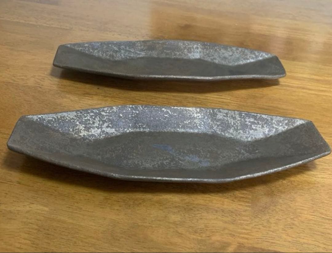 安福由美子 八角長皿 2枚セット