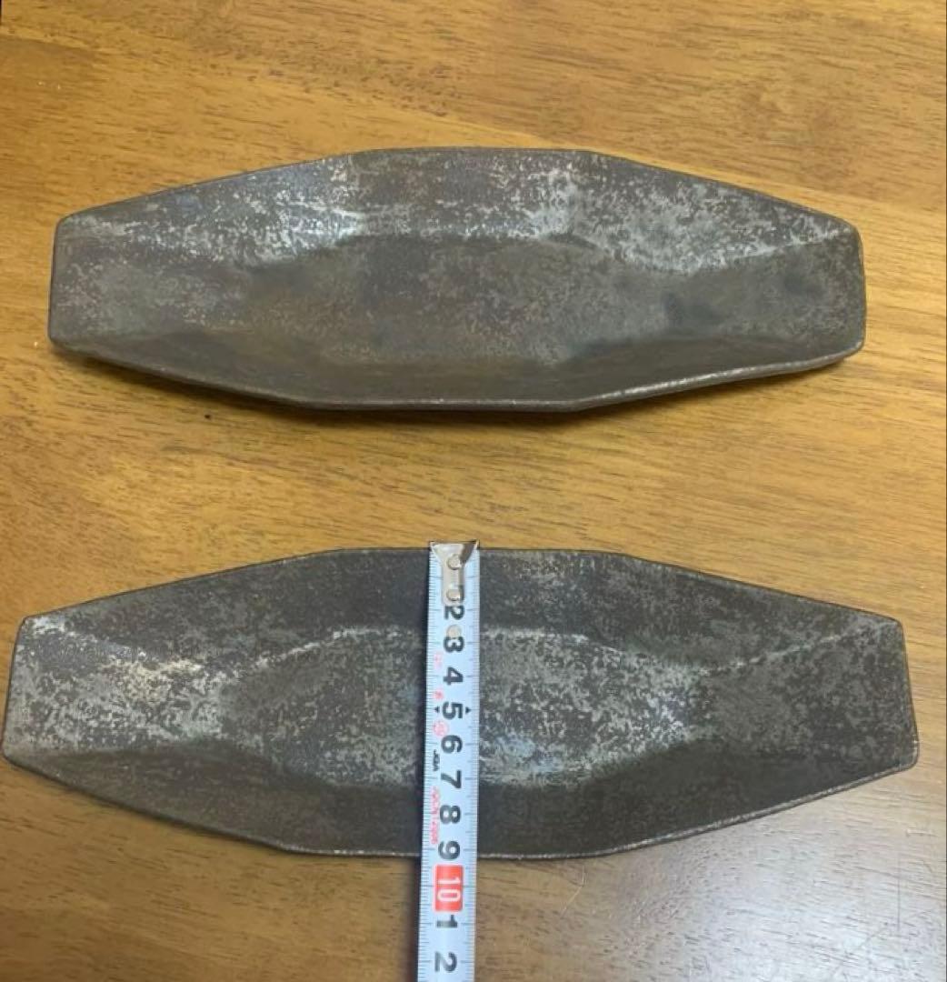 安福由美子 八角長皿 2枚セット