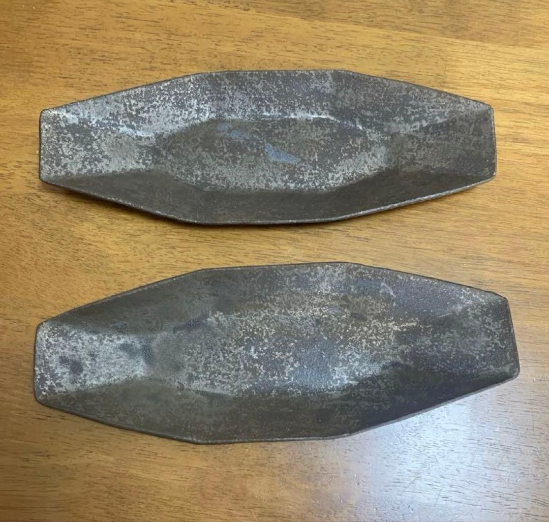 安福由美子 八角長皿 2枚セット