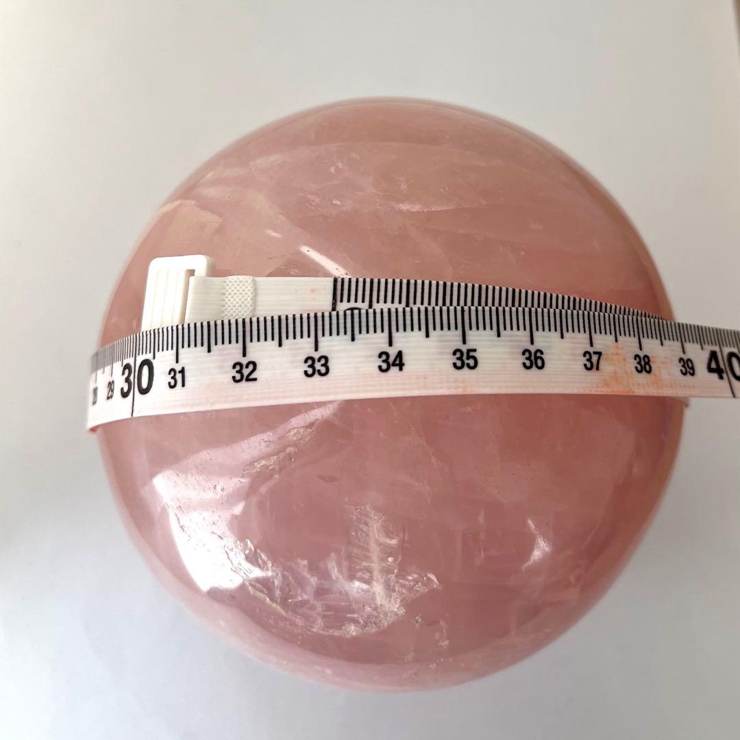 特大　ローズクォーツ　スフィア　丸玉　約10.5cm 虹入り　恋愛成就