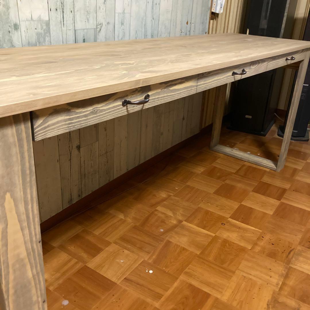 机 テーブル カウンター 幅180cm ヒノキの集成材