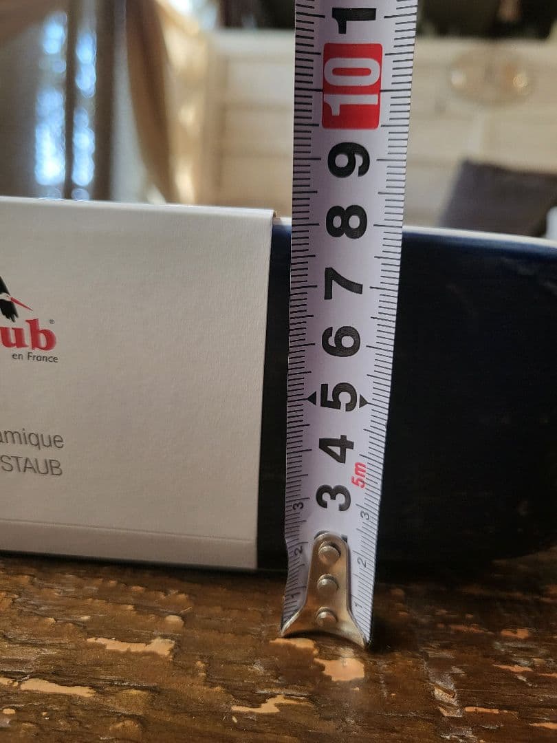 STAUB ダークブルー レクタンギュラー 34cm　カバー付き