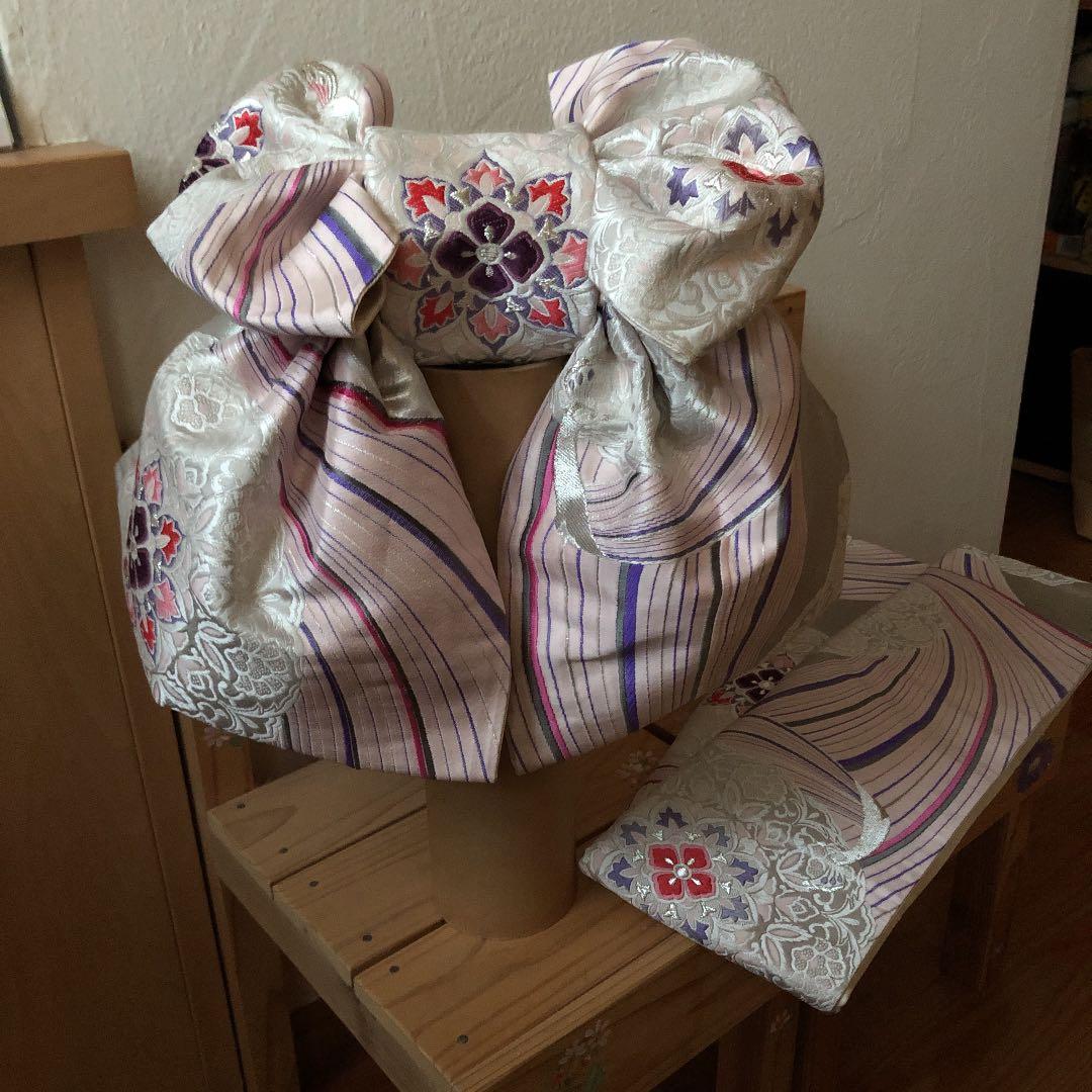 正絹袋帯からの七五三簡単付け帯です❣️