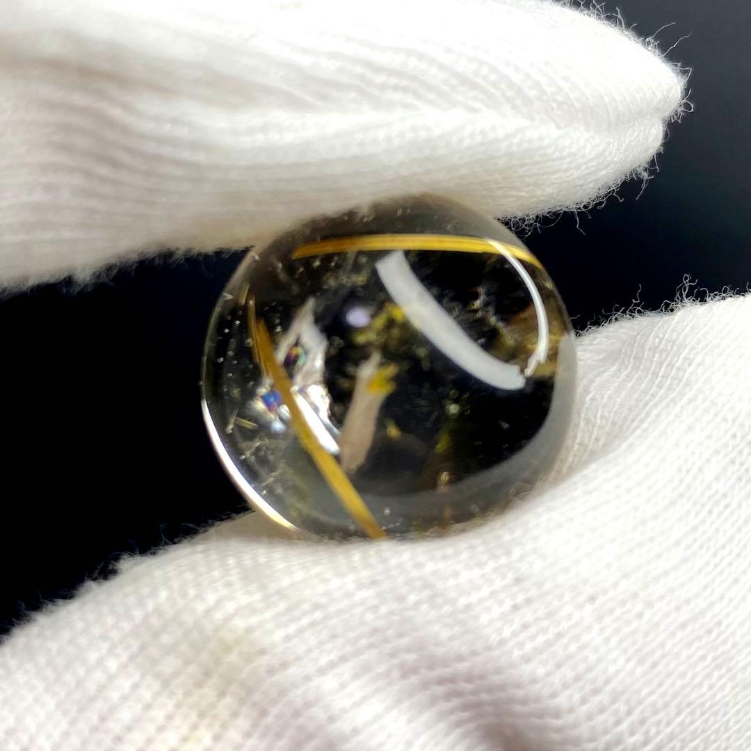 七星陣 【財運・金運・事業運up❗️】レインボー☆タイチンルチル 丸玉 A702