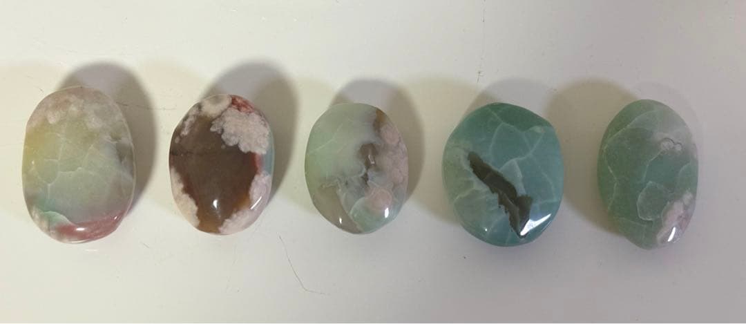 Ruby様　グリーン桜瑪瑙　パーム　ハート　雫