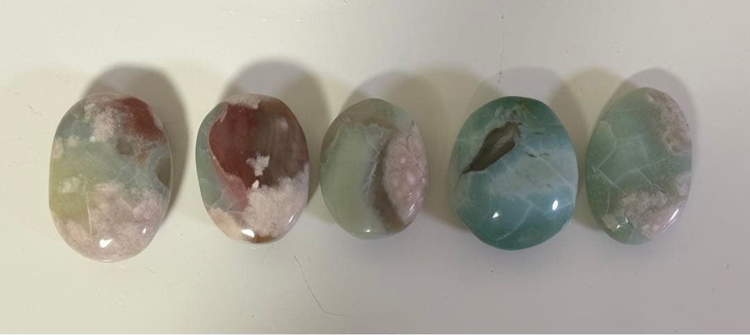 Ruby様　グリーン桜瑪瑙　パーム　ハート　雫