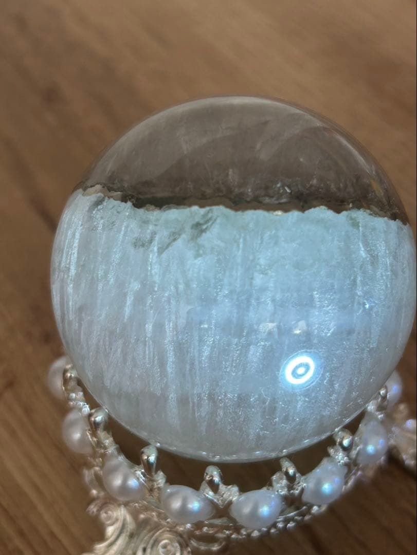 希少！！パイライト共生ホワイトフローライト 天然石