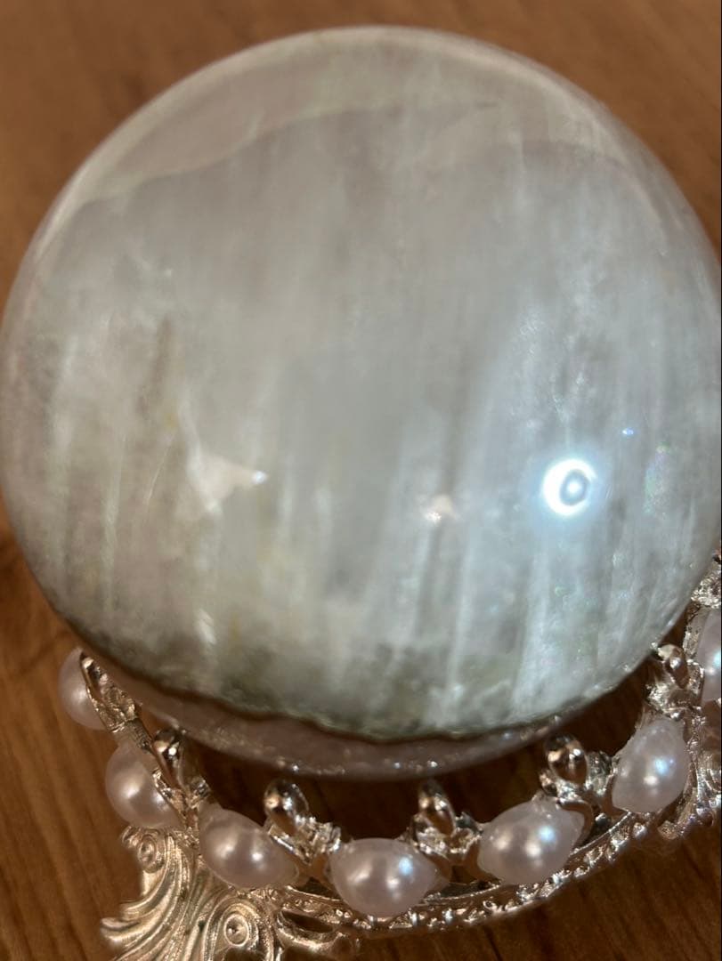 希少！！パイライト共生ホワイトフローライト 天然石