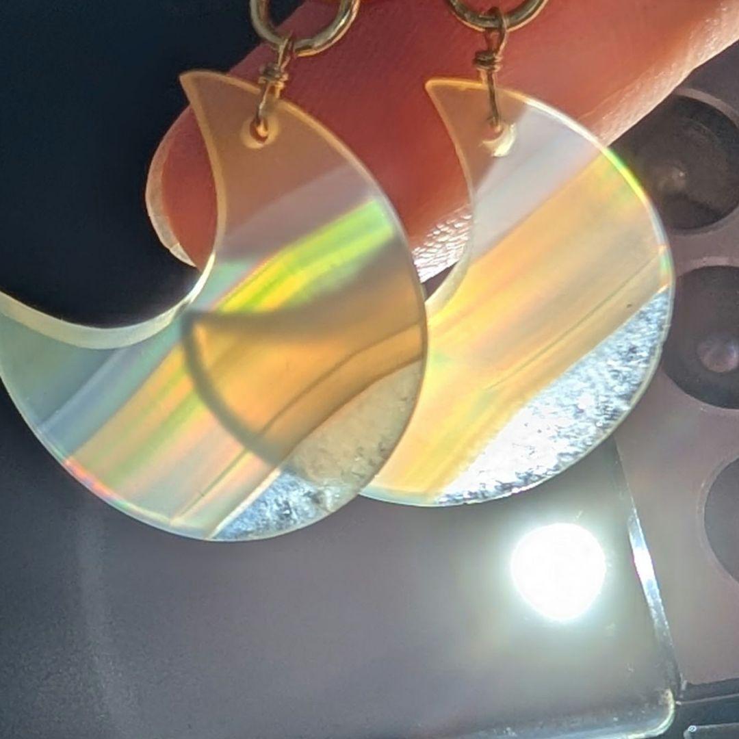 アイリスアゲート ムーン ピアス