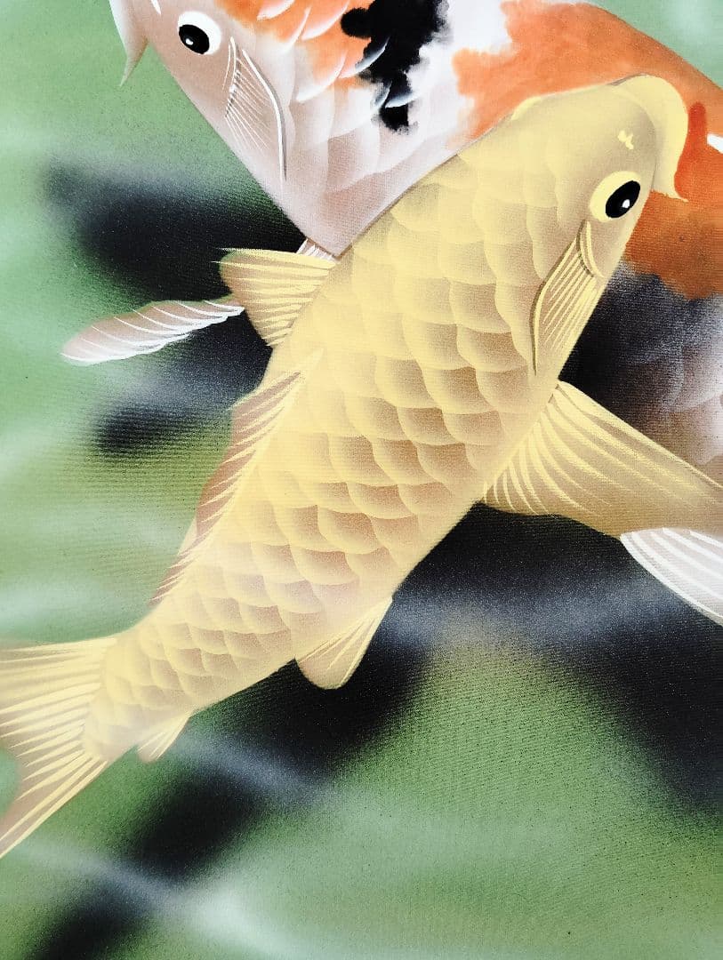 掛軸　林正仙　大入鯉　美品