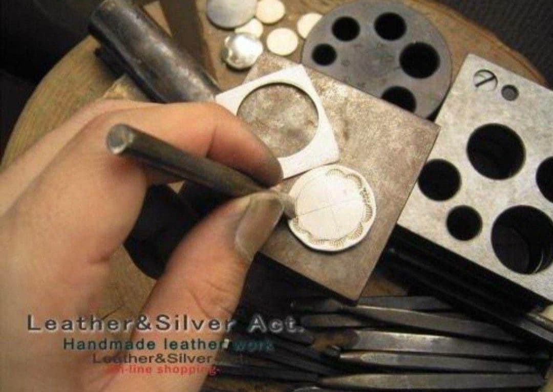 シルバーコンチョ　イーグル　ターコイズ　イーグルコンチョ　ハンドメイドコンチョ