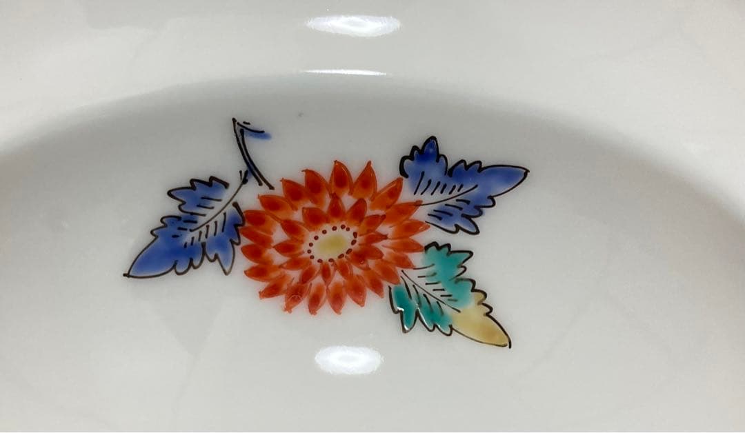 9代柿右衛門 13代柿右衛門　葡萄りす彫　向付　深鉢　5客