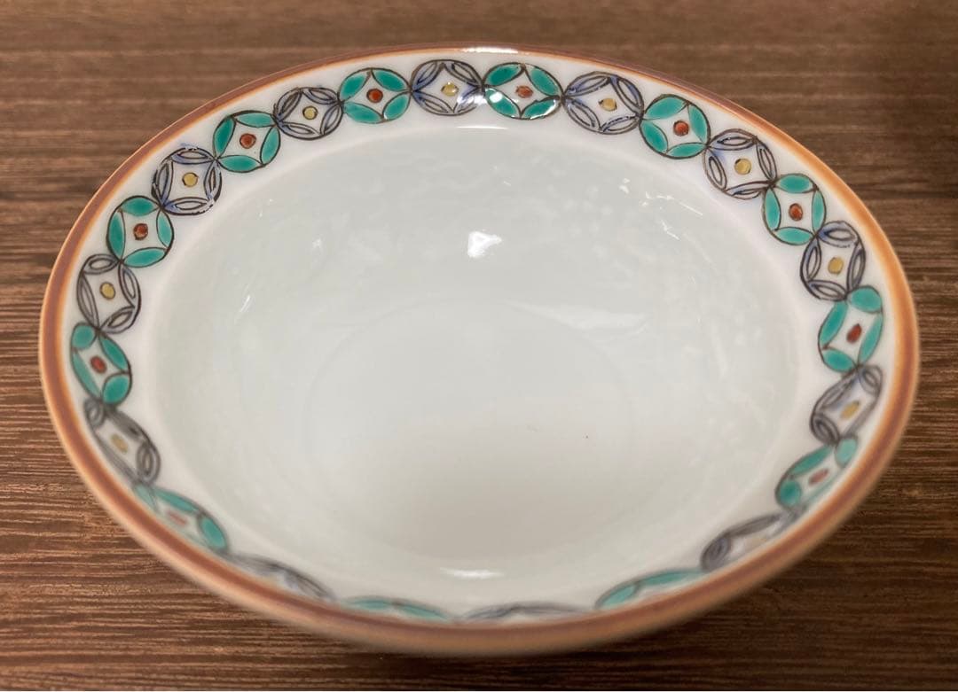 9代柿右衛門 13代柿右衛門　葡萄りす彫　向付　深鉢　5客