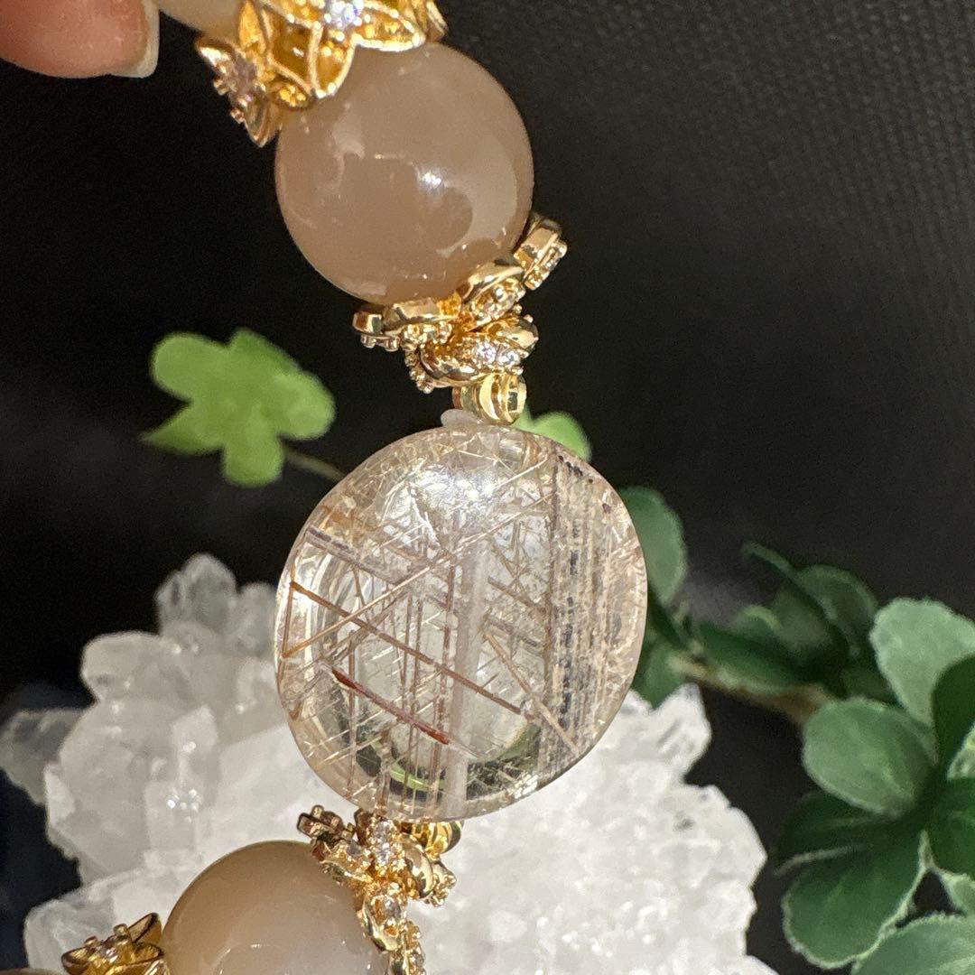 ＊るんるん様＊シルバールチル　ミックスムーンストーン　ブレスレット