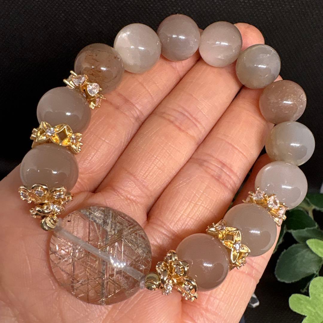 ＊るんるん様＊シルバールチル　ミックスムーンストーン　ブレスレット