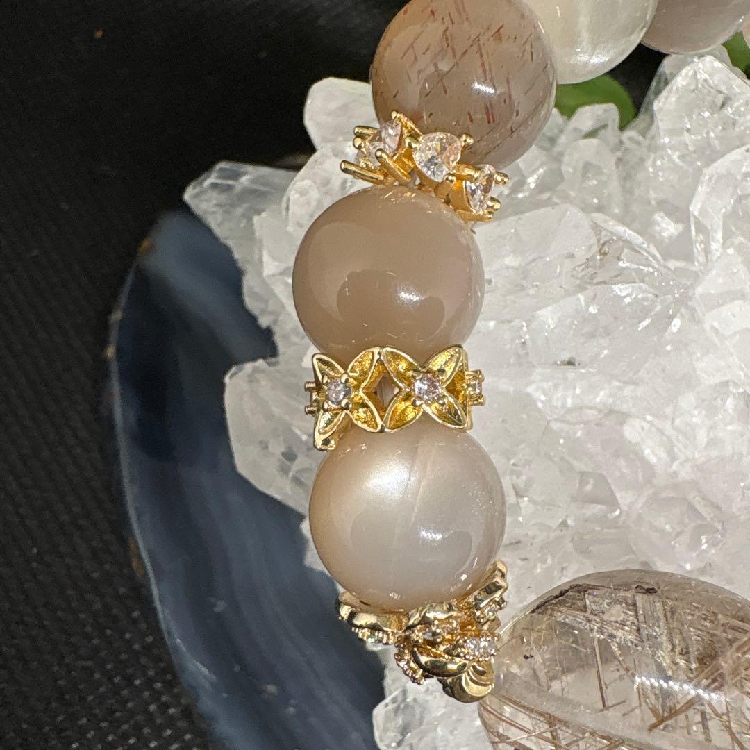 ＊るんるん様＊シルバールチル　ミックスムーンストーン　ブレスレット