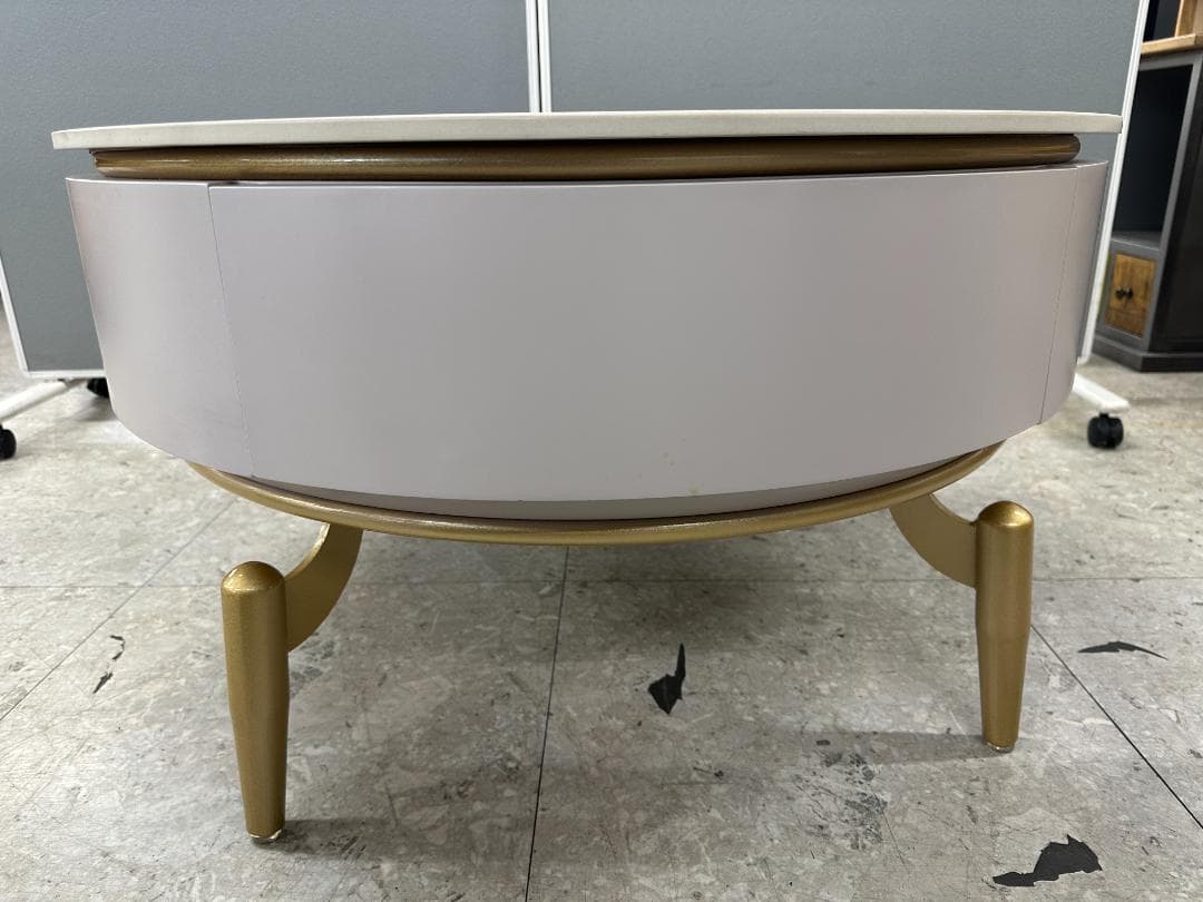 センターテーブル　大理石　マーブル　ホワイト