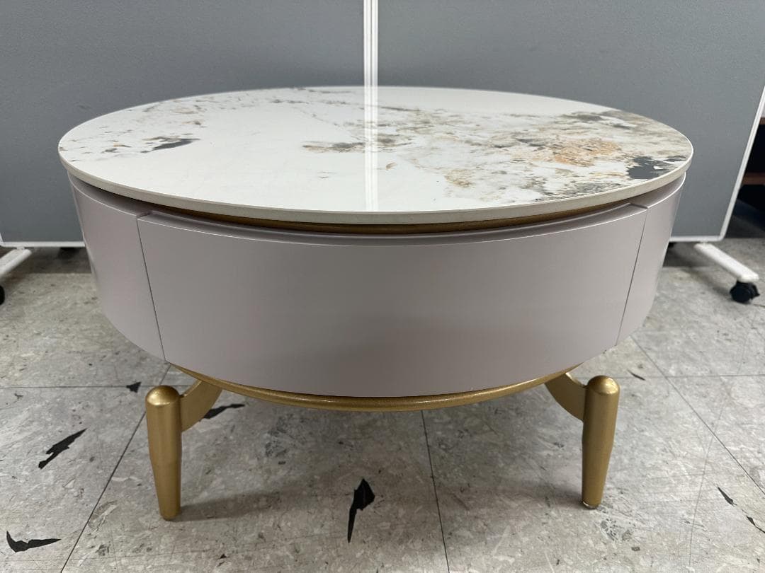 センターテーブル　大理石　マーブル　ホワイト