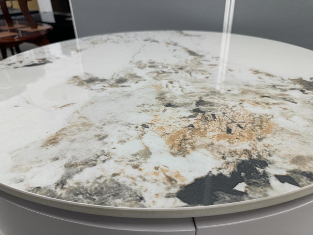 センターテーブル　大理石　マーブル　ホワイト