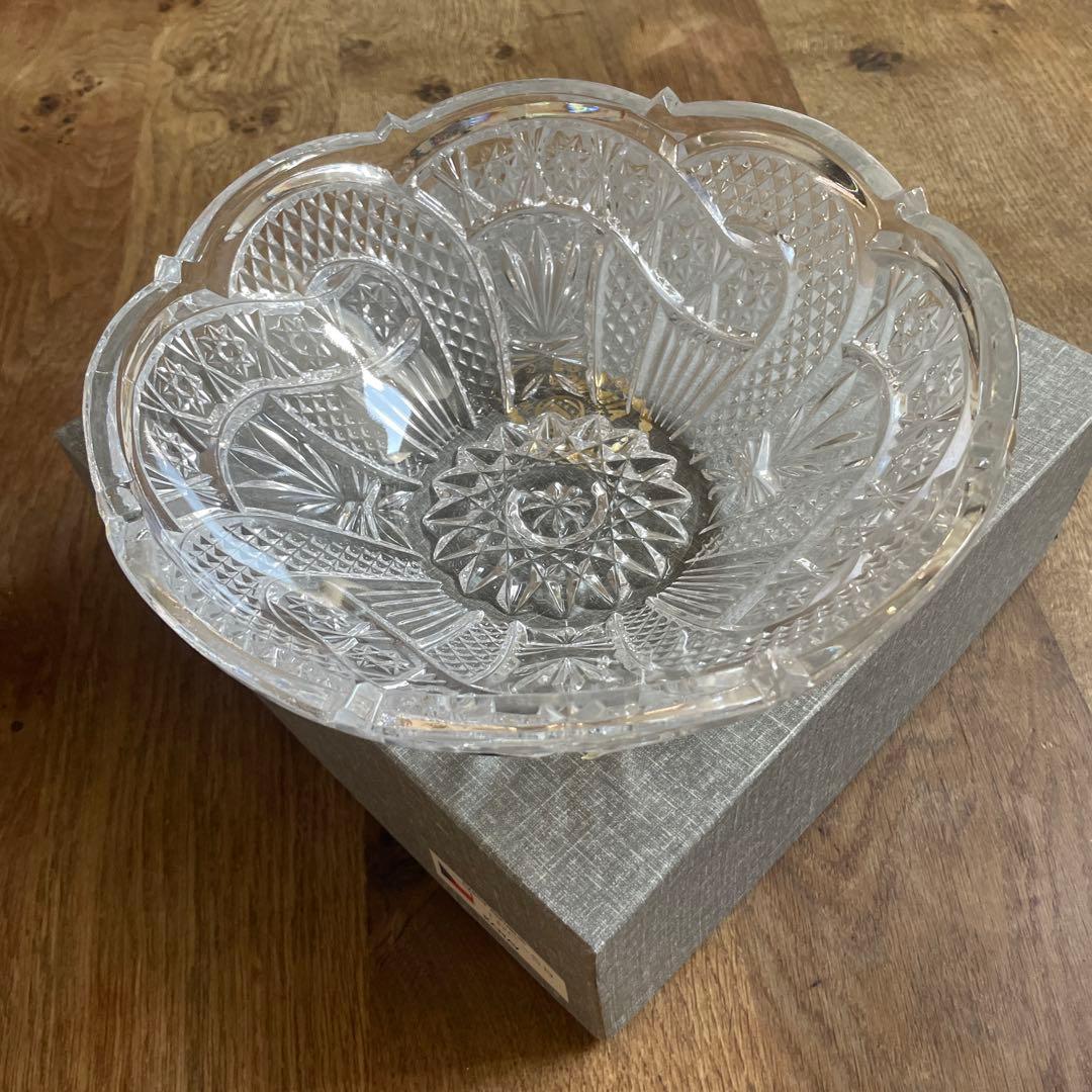 ボヘミアクリスタル 24㎝ 深皿 8㎝ 新品未使用 - メルカリ