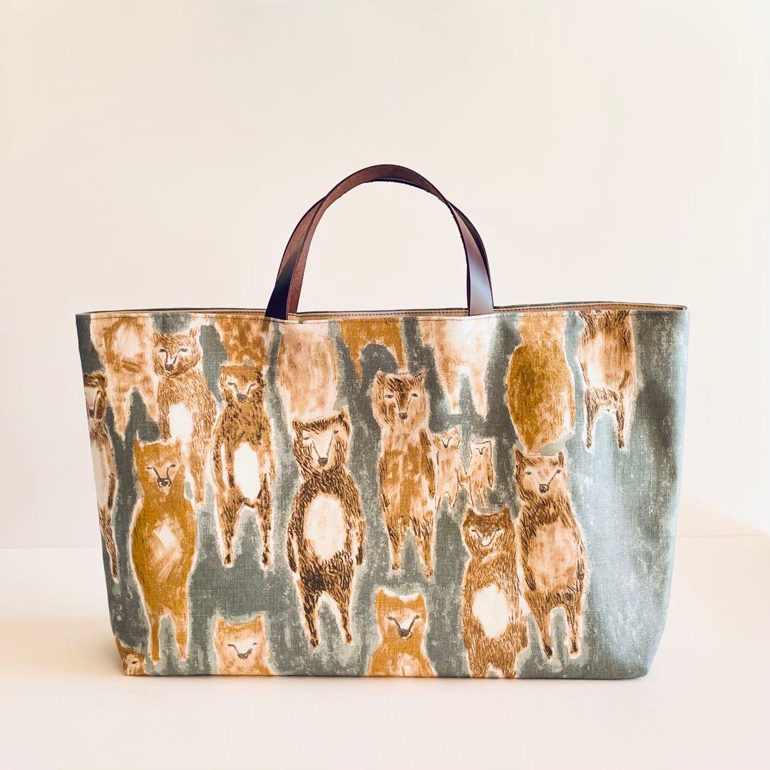 ぽんぽこりんページです❣️ミナペルホネン ハンドメイド トートバッグ