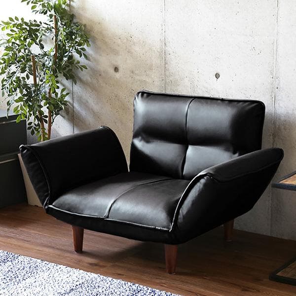 最安値！新品！送料込み！ソファー 一人掛け レザーソファ【アイボリー】