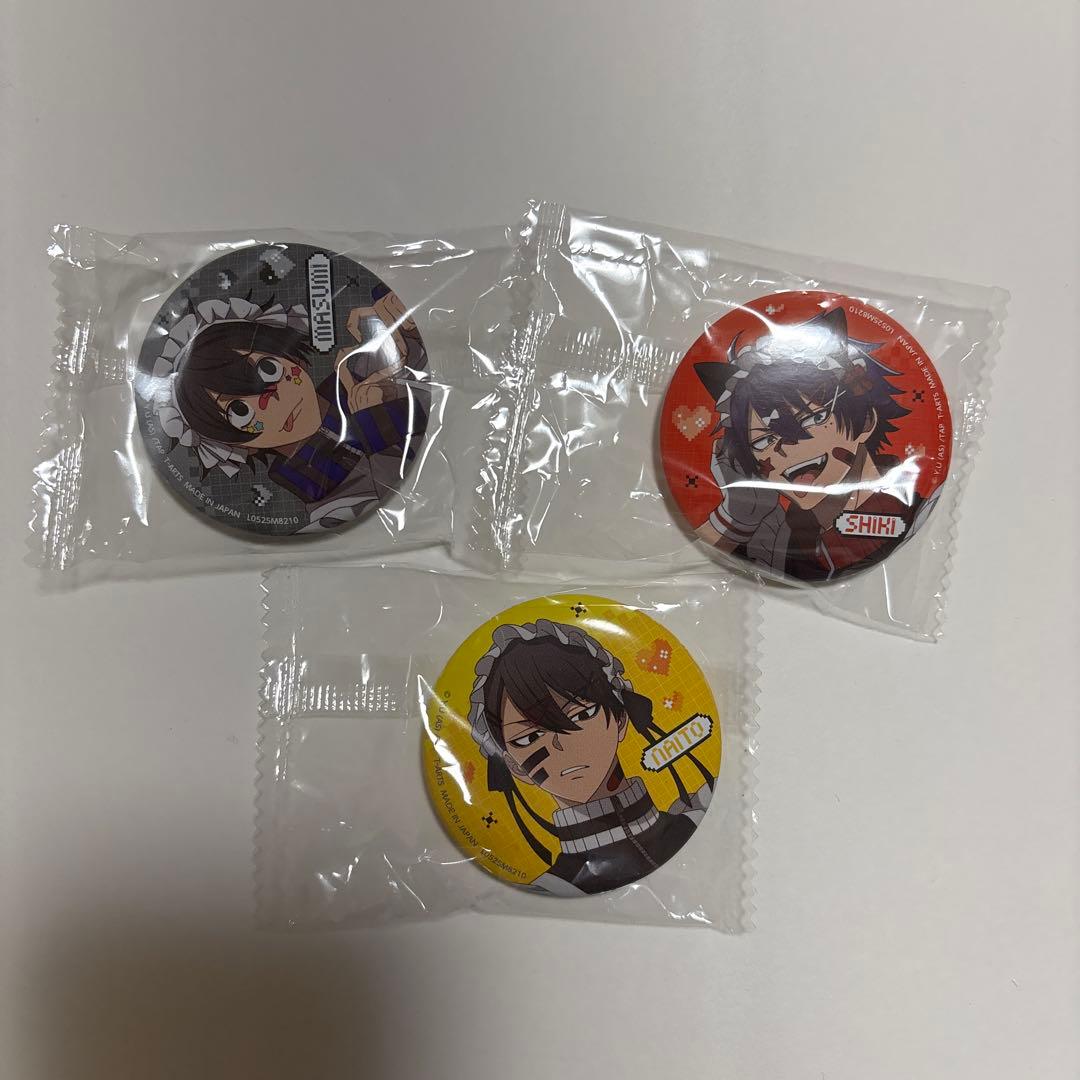 桃源暗鬼 ジャージメイド ガチャ 缶バッジ 淀川真澄 一ノ瀬四季 無陀野