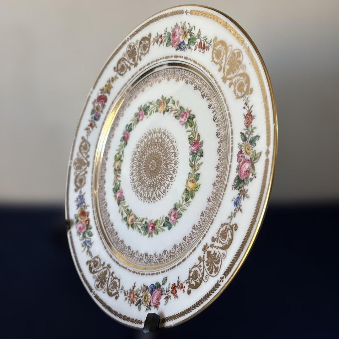 セーブル　SEVRES 金彩花柄プレート　24.8cm