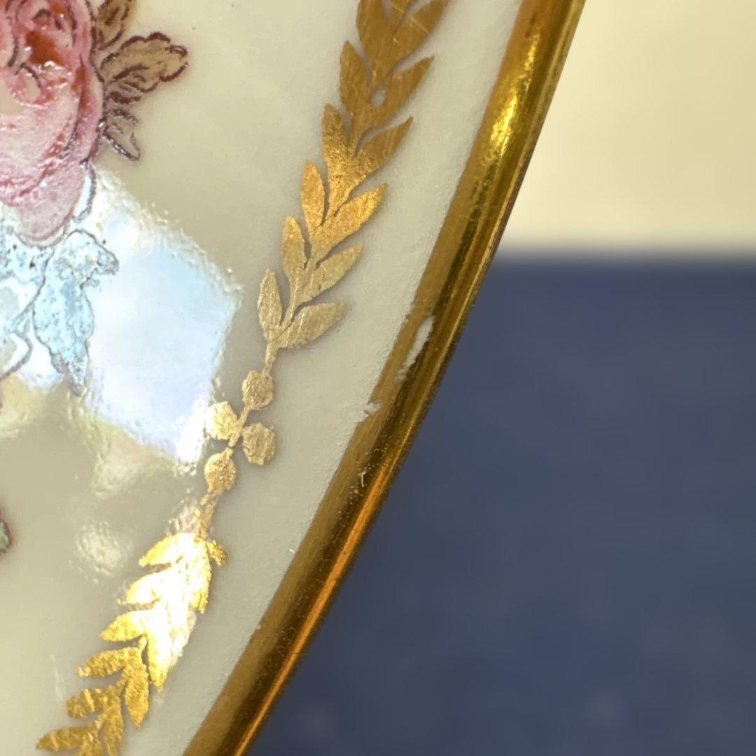 セーブル　SEVRES 金彩花柄プレート　24.8cm