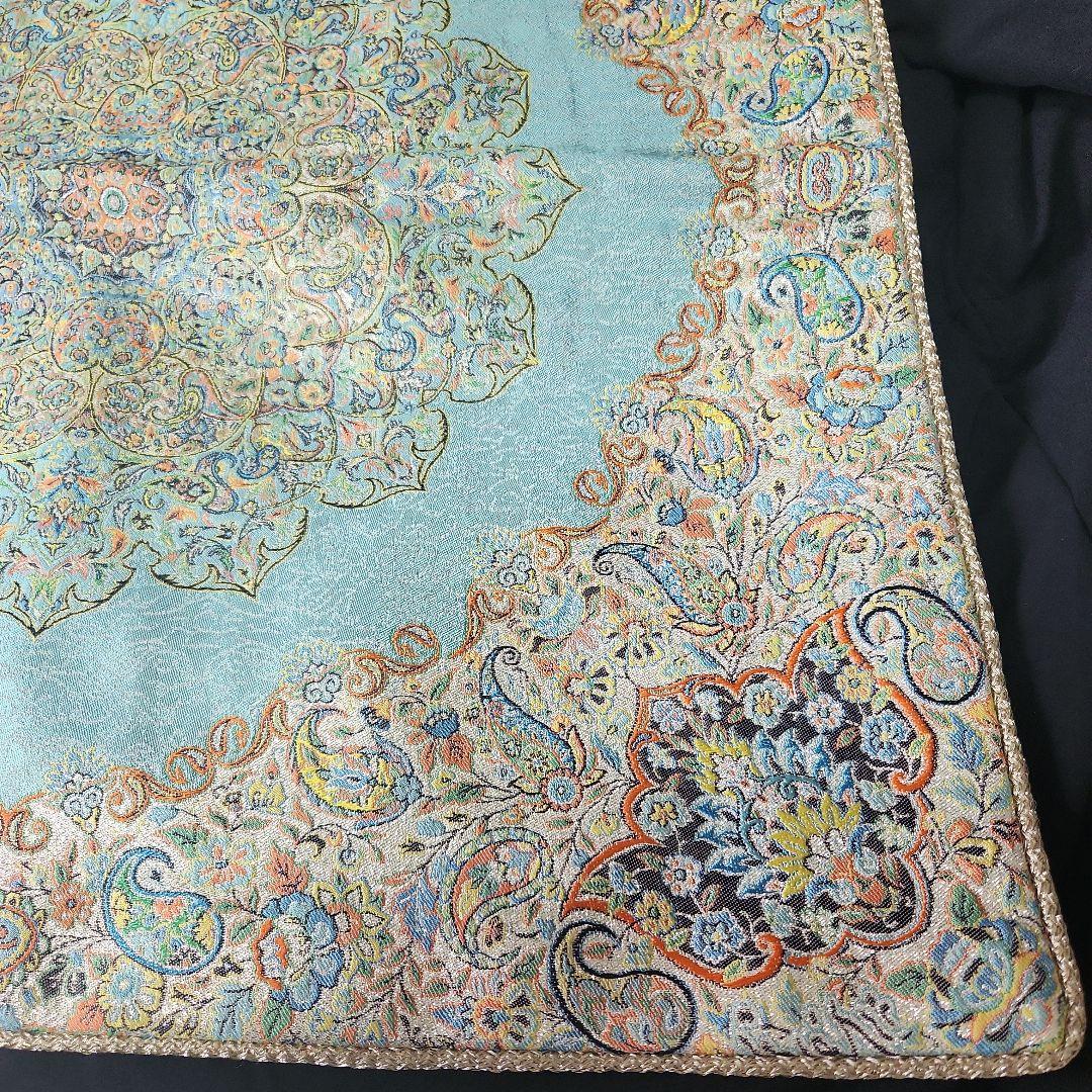 イラン製 水色 クッションカバー 約47cmセット