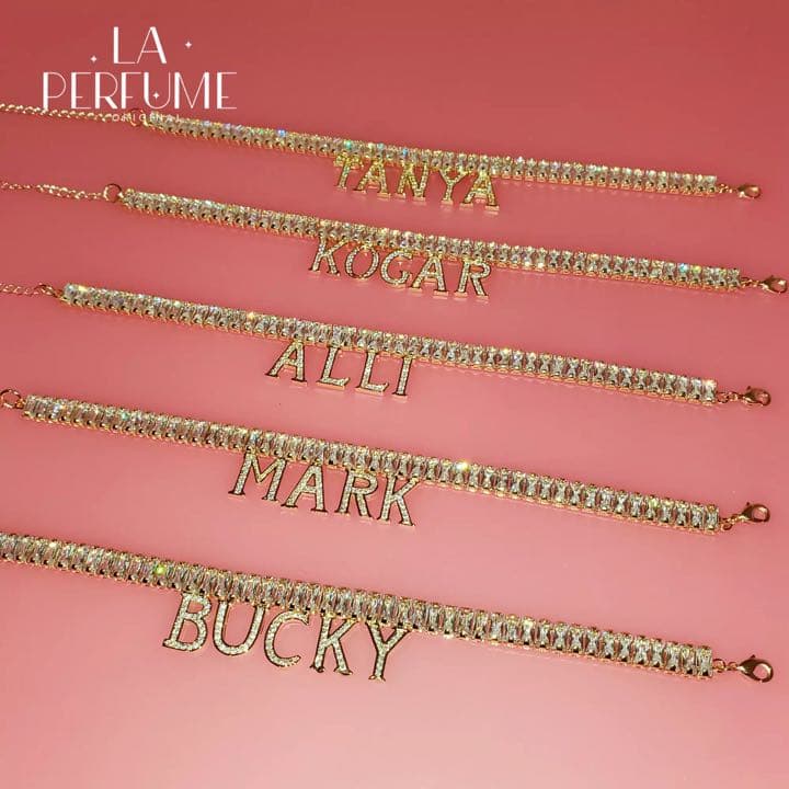 名入れ♡アンクレット キラキラ ゴージャス イニシャル ゴールド ハンドメイド