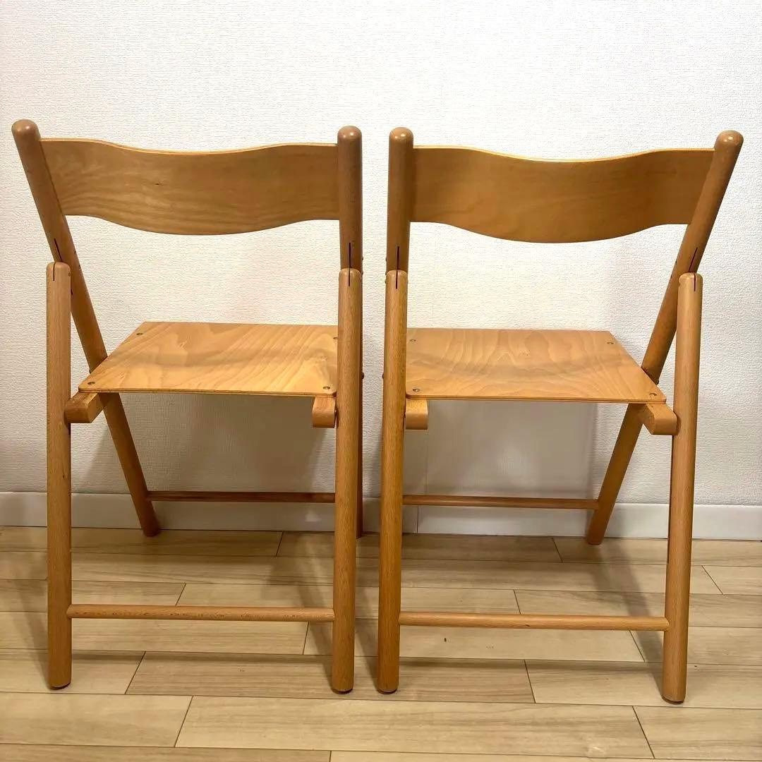廃盤・希少】美品✨ 無印良品ブナ材折りたたみチェア 2脚 セット