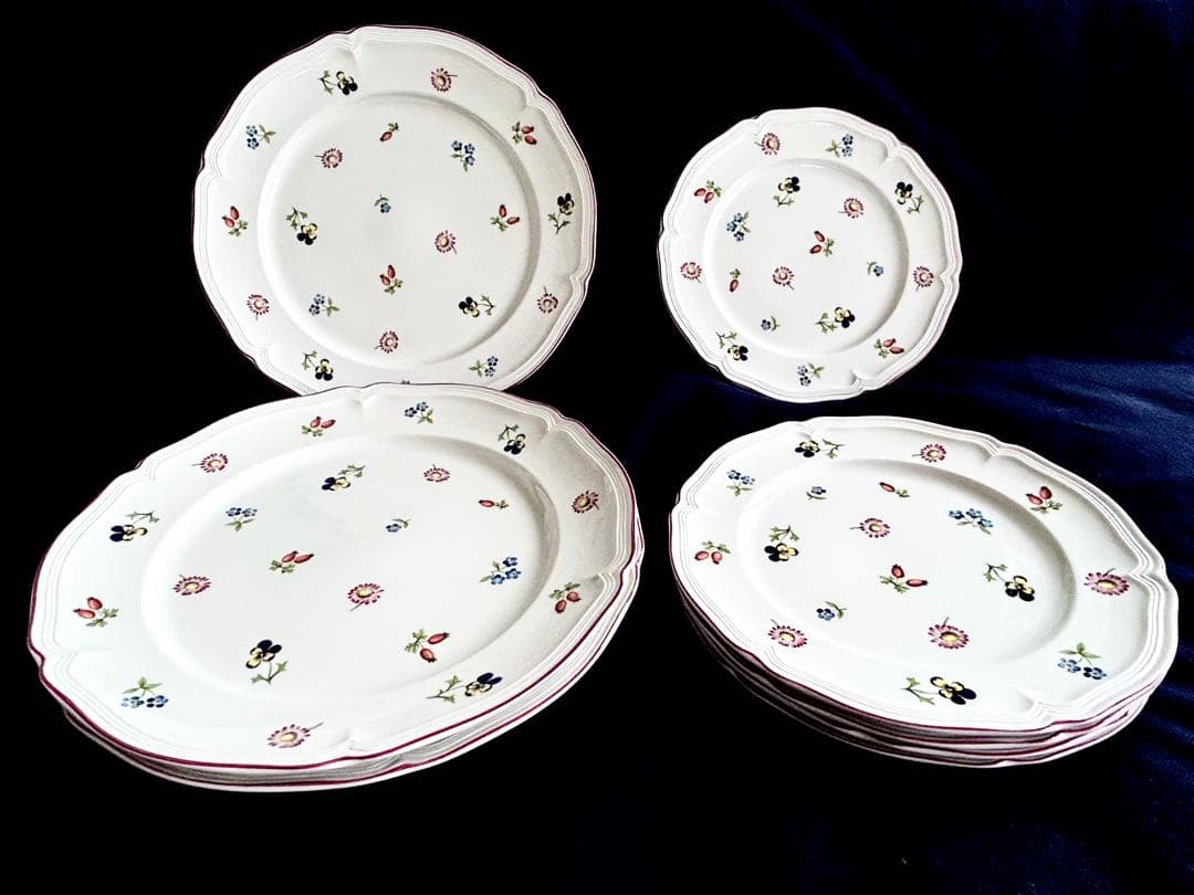 (未使用)Villeroy & Boch Petite Fleur 大中皿8枚組