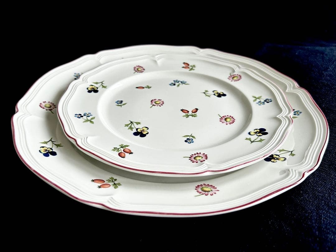 (未使用)Villeroy & Boch Petite Fleur 大中皿8枚組