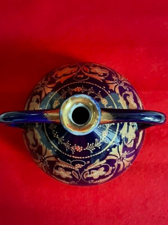 オールドノリタケ　瑠璃色花生