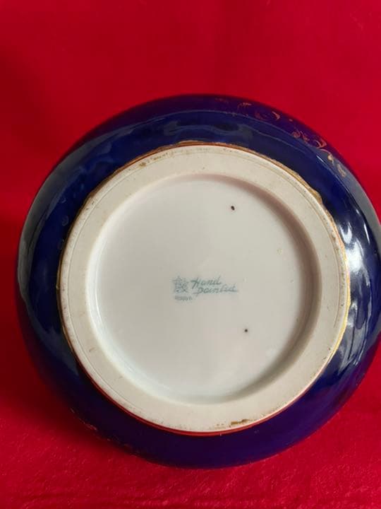 オールドノリタケ　瑠璃色花生