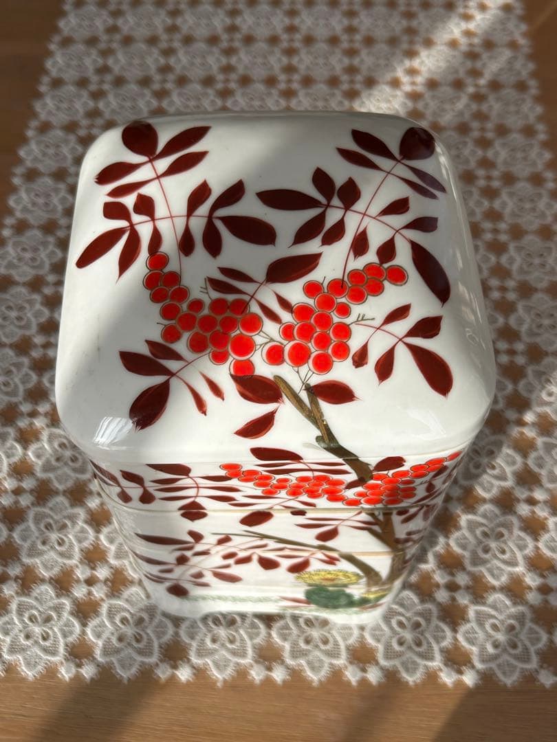 松月】陶器 四段重 - メルカリ