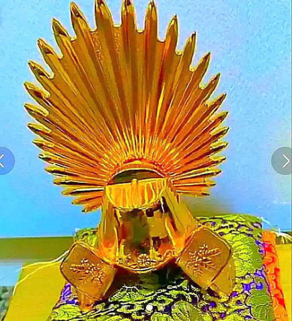 金運爆上げ 金運呼ぶ！天下統一！特別祈祷 鍍金製 豊臣秀吉兜