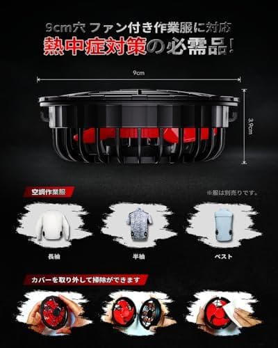ファンバッテリーセット ファン付き作業服対応【2025夏モデル＆34V超高出力A