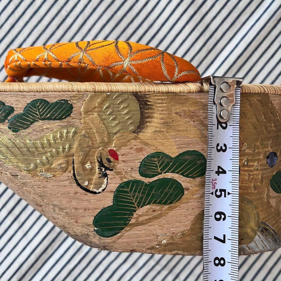 ぽっくり　七五三履き物　七歳　松に鶴亀　本畳表　こっぽり