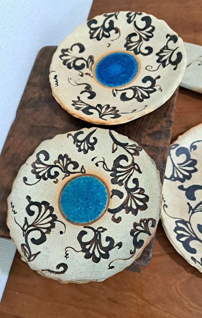 やちむん　北窯　與那原正守さん　皿４点