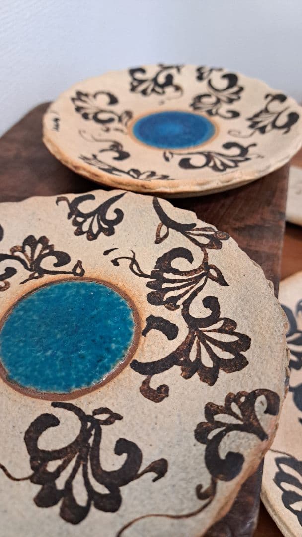 やちむん　北窯　與那原正守さん　皿４点